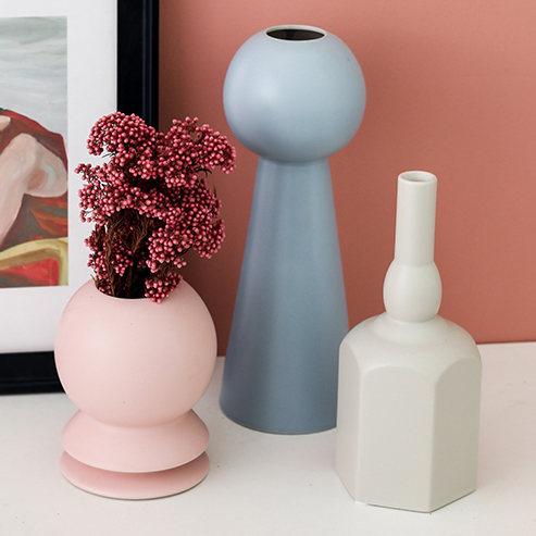 Morandi Blue Vase Shop Home Online Quirky Singapore