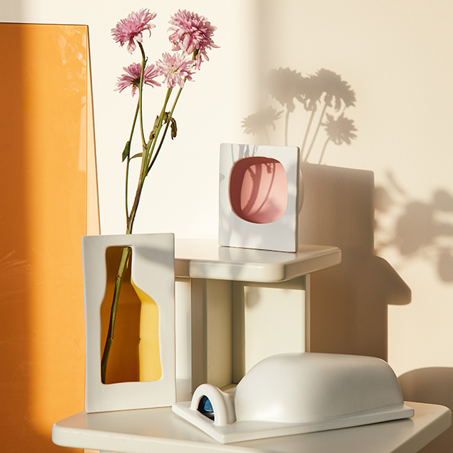 Yellow Cut-out Vase Shop Home Online Quirky Singapore