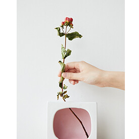 Pink Cut-out Vase Shop Home Online Quirky Singapore